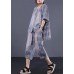 Summer retro plaid casual shirt denim two pieces