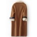 Luxury plus size clothing winter jackets fur collar outwear khaki big pockets Wool jackets