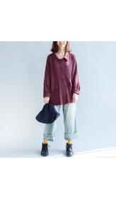 autumn warm burgundy vintage cotton short coats plus size batwing sleeve jackets