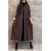 French blackish green corduroy coats Inspiration thick Cinched women coats ( Limited Stock)