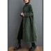 French blackish green corduroy coats Inspiration thick Cinched women coats ( Limited Stock)