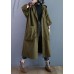 Elegant Army Green Pockets Button Fall Hooded Long sleeve Trench Coats Elegant Army Green Pockets Button Fall Hooded Long sleeve Trench Coats