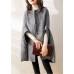 Fine Grey Plaid O-Neck Button Fall Woolen Three Quarter sleeve parka Fine Grey Plaid O-Neck Button Fall Woolen Three Quarter sleeve parka