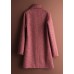 Unique rose plaid Fine tunics for women Neckline Notched pockets coat Unique rose plaid Fine tunics for women Neckline Notched pockets coat