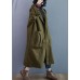 Elegant Army Green Pockets Button Fall Hooded Long sleeve Trench Coats Elegant Army Green Pockets Button Fall Hooded Long sleeve Trench Coats