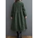 French blackish green corduroy coats Inspiration thick Cinched women coats ( Limited Stock)