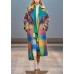 French Rainbow Oversized Double Breast Woolen Trench Fall French Rainbow Oversized Double Breast Woolen Trench Fall