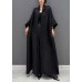 Boutique Black Oversized Pockets Jacquard Silk Trench Coats Fall Boutique Black Oversized Pockets Jacquard Silk Trench Coats Fall