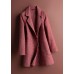 Unique rose plaid Fine tunics for women Neckline Notched pockets coat Unique rose plaid Fine tunics for women Neckline Notched pockets coat