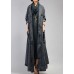 New plus size maxi coat fall denim black Notched Large pockets coat for woman New plus size maxi coat fall denim black Notched Large pockets coat for woman