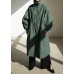 Stylish Army Green Stand Collar Button Pockets Trench Coats Long Sleeve Stylish Army Green Stand Collar Button Pockets Trench Coats Long Sleeve