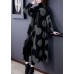 Boutique Black Patchwork Dot Print Loose Fall Long sleeve Coat Boutique Black Patchwork Dot Print Loose Fall Long sleeve Coat
