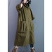 Elegant Army Green Pockets Button Fall Hooded Long sleeve Trench Coats Elegant Army Green Pockets Button Fall Hooded Long sleeve Trench Coats