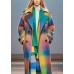 French Rainbow Oversized Double Breast Woolen Trench Fall French Rainbow Oversized Double Breast Woolen Trench Fall