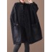 Style denim black Fine clothes For Women o neck Chinese Button outwear