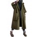 Elegant Army Green Pockets Button Fall Hooded Long sleeve Trench Coats Elegant Army Green Pockets Button Fall Hooded Long sleeve Trench Coats
