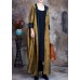 Beautiful Yellow Hooded Print Satin trench coats Spring Beautiful Yellow Hooded Print Satin trench coats Spring